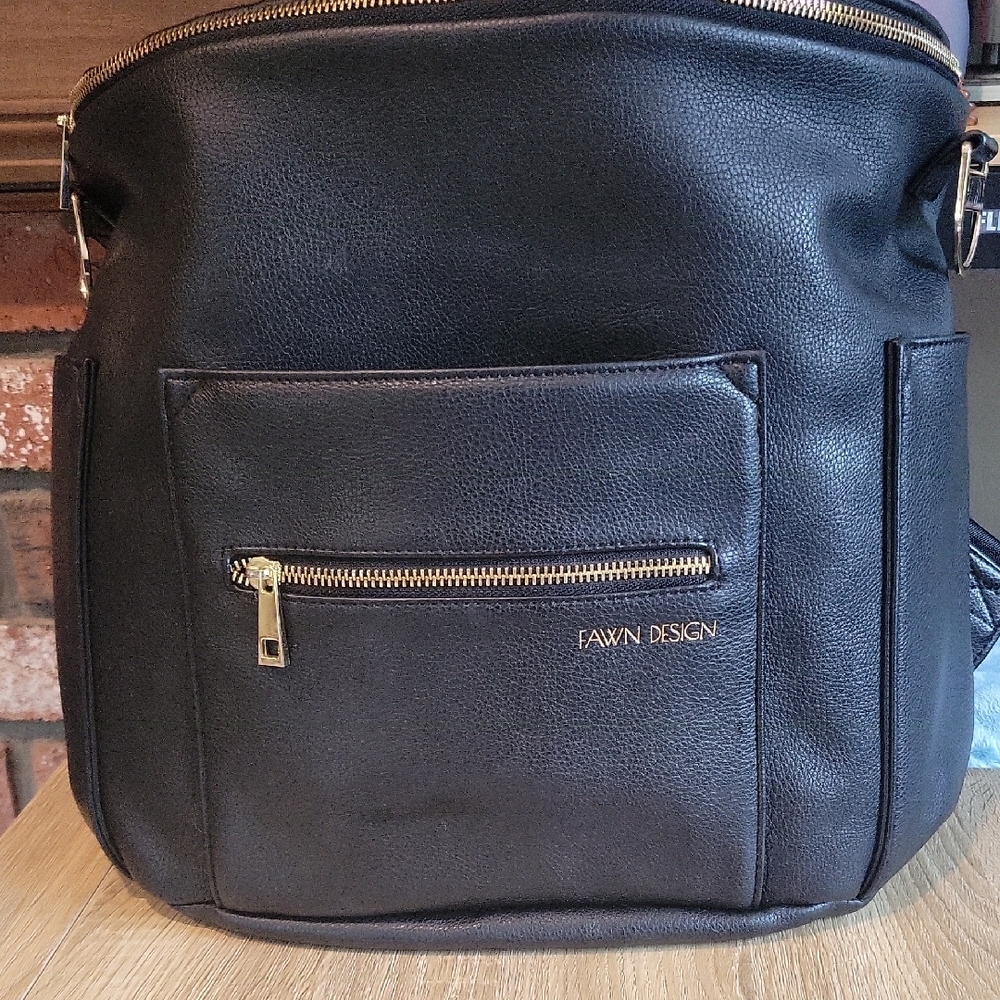 Fawn Design Faux Leather Original Diaper Bag